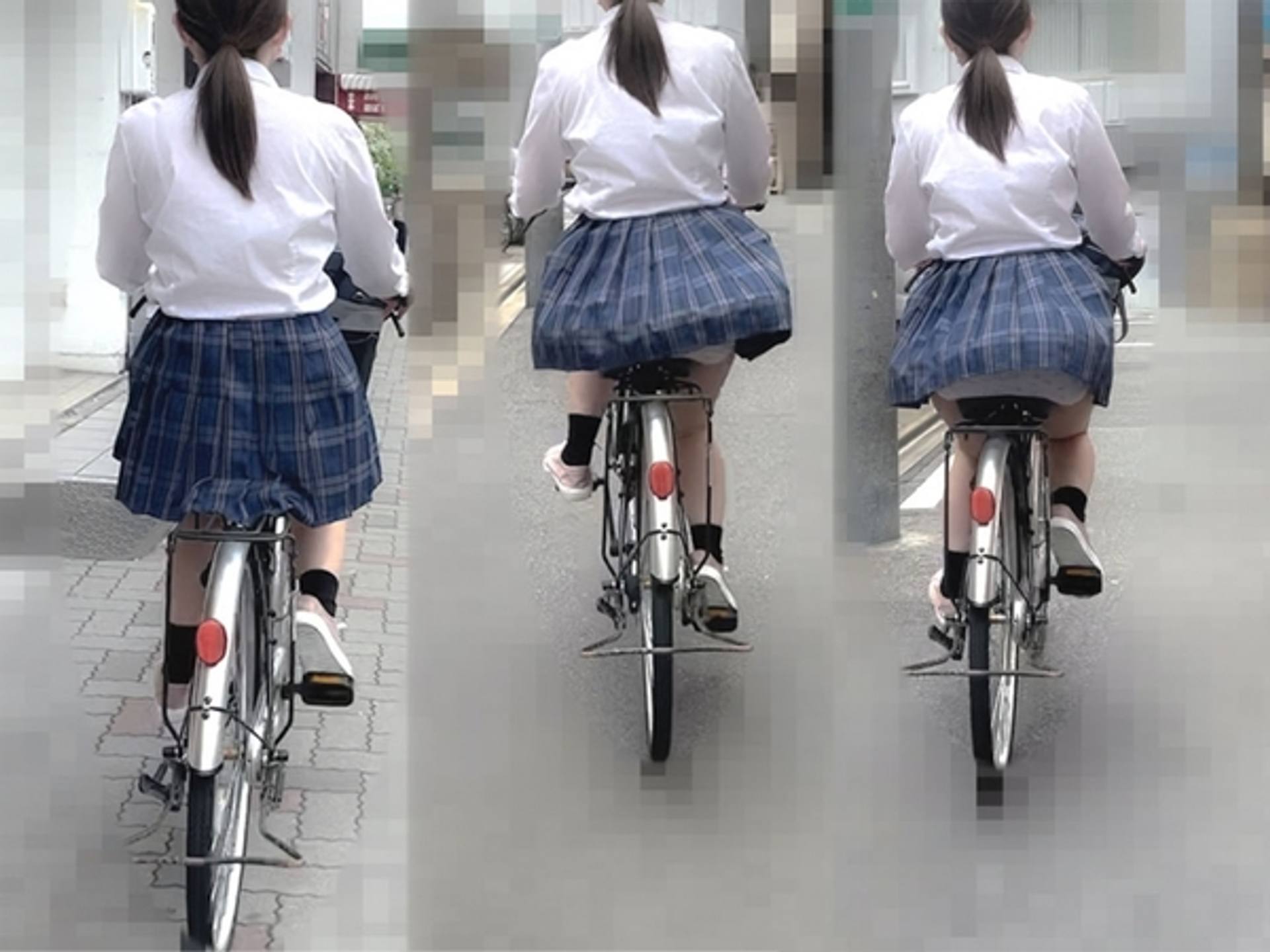 FC2-PPV-3103189 【自転車パンチラ】制服女子の純白パンティ。繁華街を疾走する姿に興奮【追いかけ】